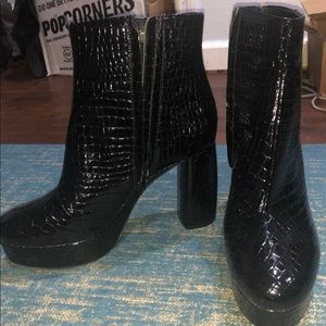 Faux Leather Boots